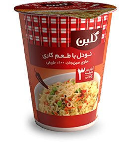 نودل لیوانی با طعم کاری