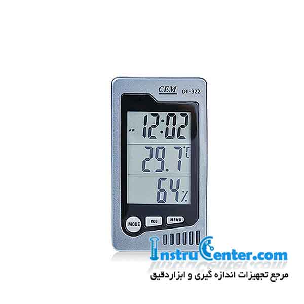 دماسنج و رطوبت سنج رومیزی(سیم دار) CEM DT-323