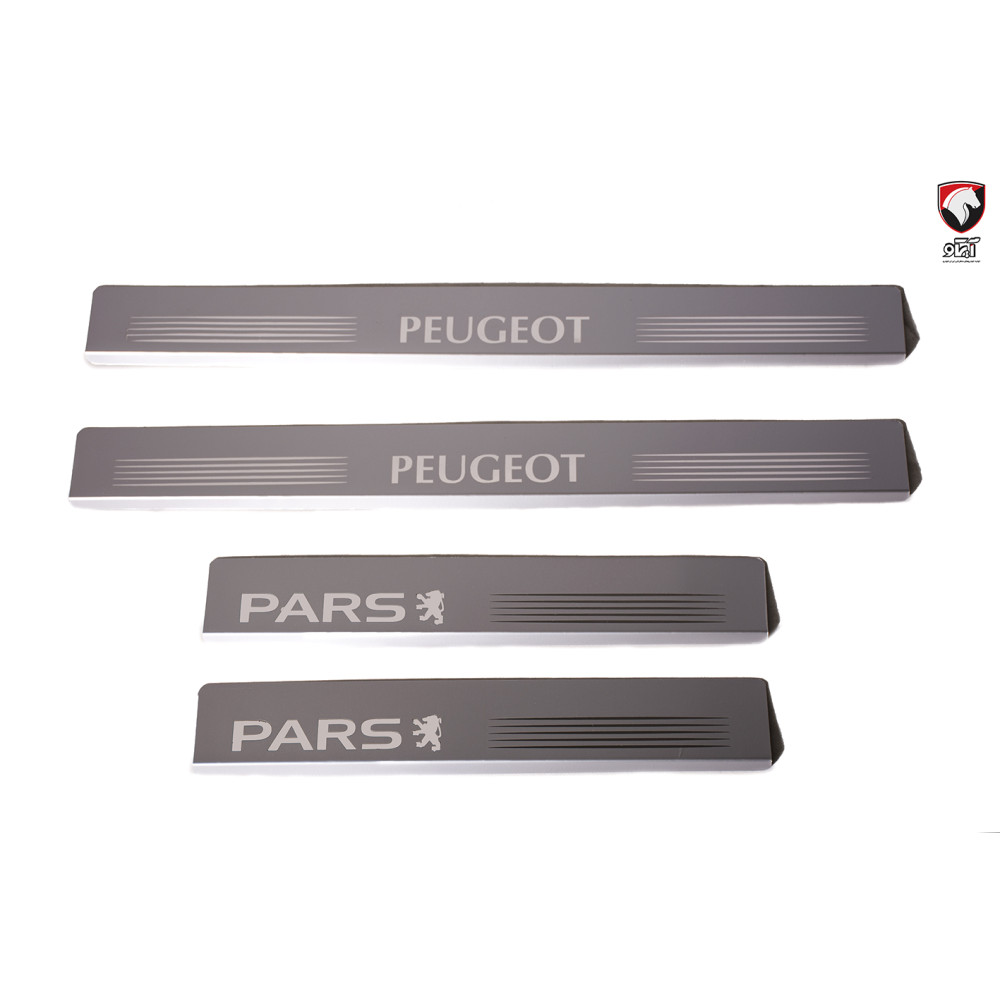 مجموعه پارکابی استیل جلو و عقب طرح PEUGEOT - PARS نقره ای