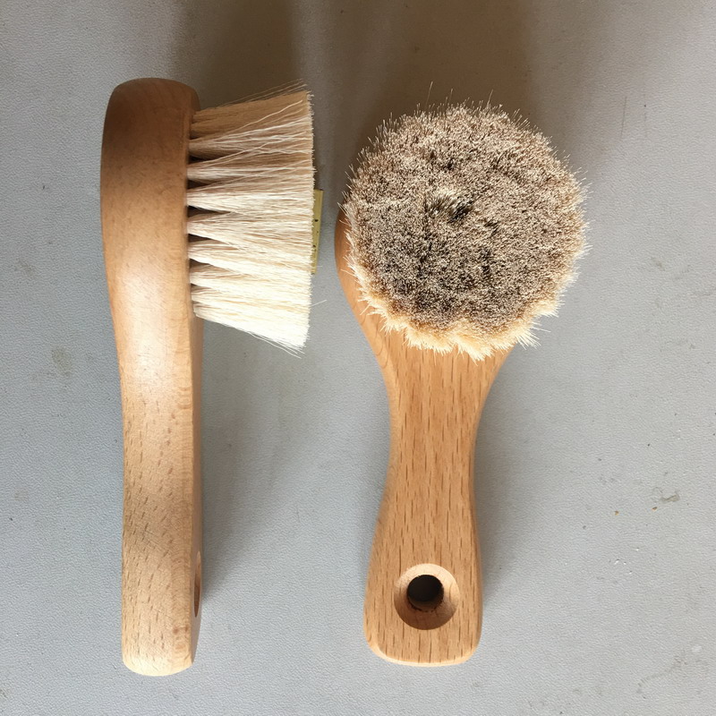 Beech Wooden handle Soft Facial Brush Corn Fiber Deep Cleaning Face Brush (JMHF-173)