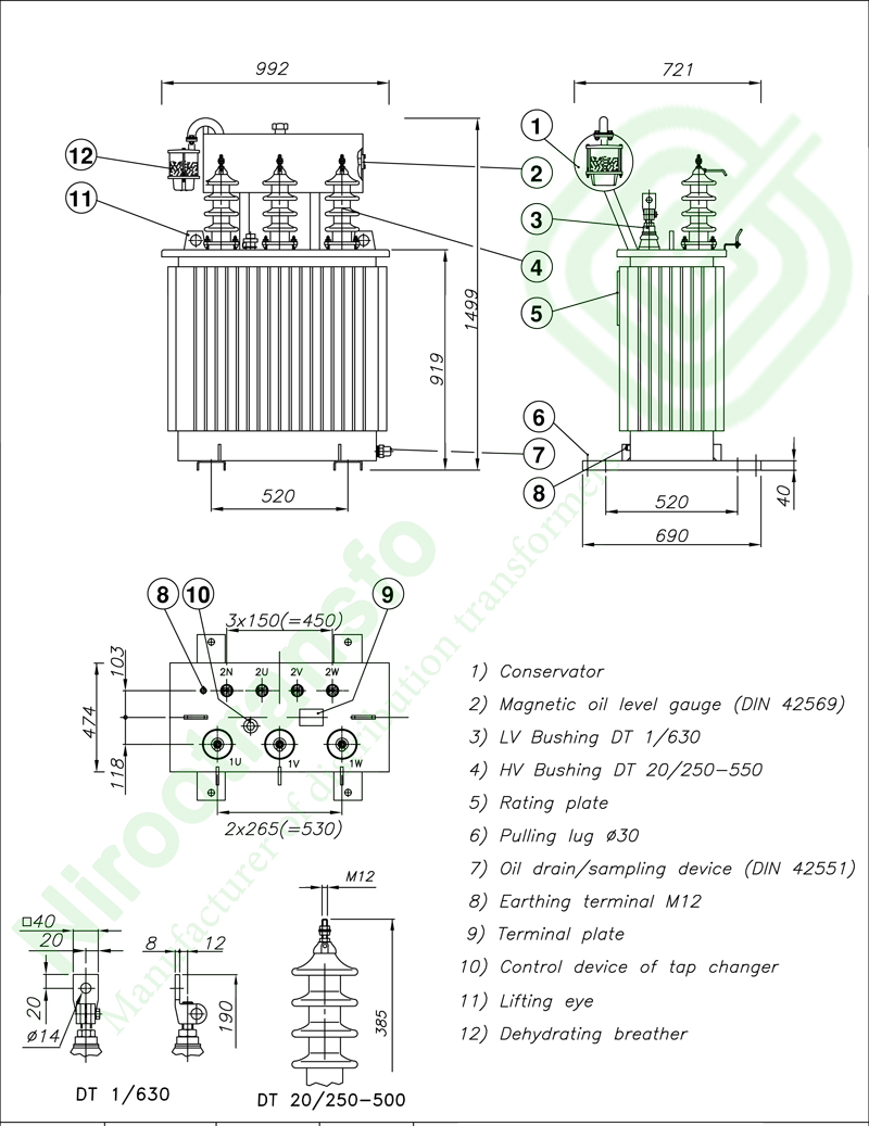 ترانسفورماتور 160kVA