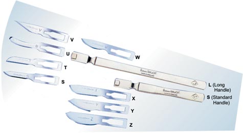 دسته و تيغهاي جراحي Swann Major