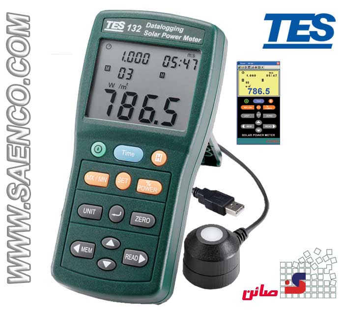 سولار متر دیتالاگر مدل TES-132 ساخت کمپانی TESتایوان