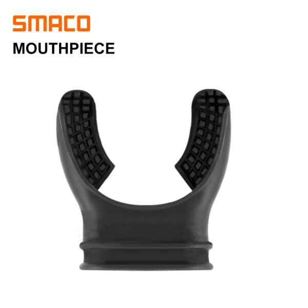 SMACO Scuba Diving Black Silicone Mouthpiece with Regulator Tie 4pcs