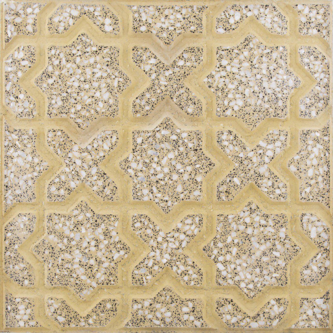 محرابی زرد ابعاد 40*40 ضخامت 3.2cm