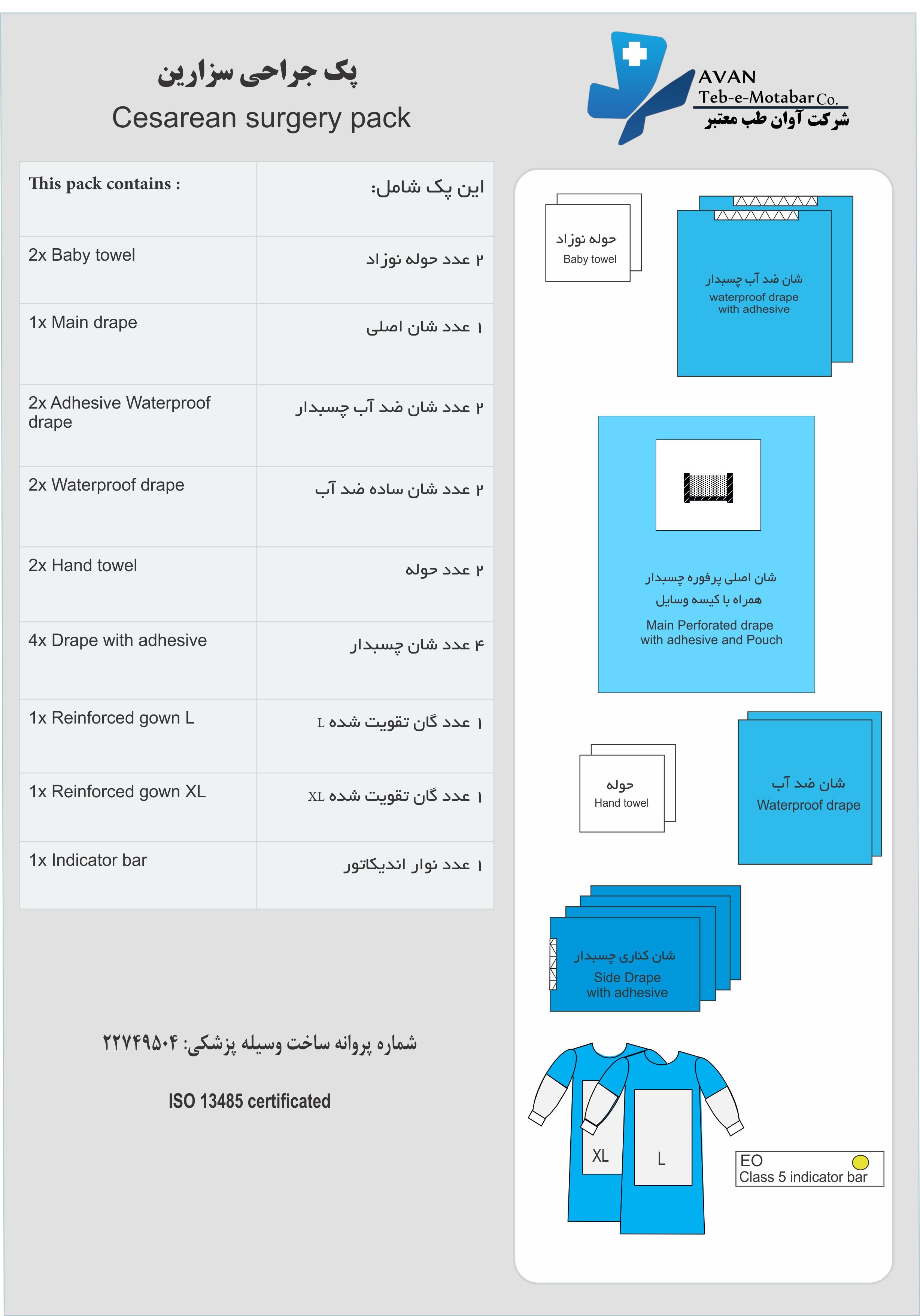 پک جراحی سزارین