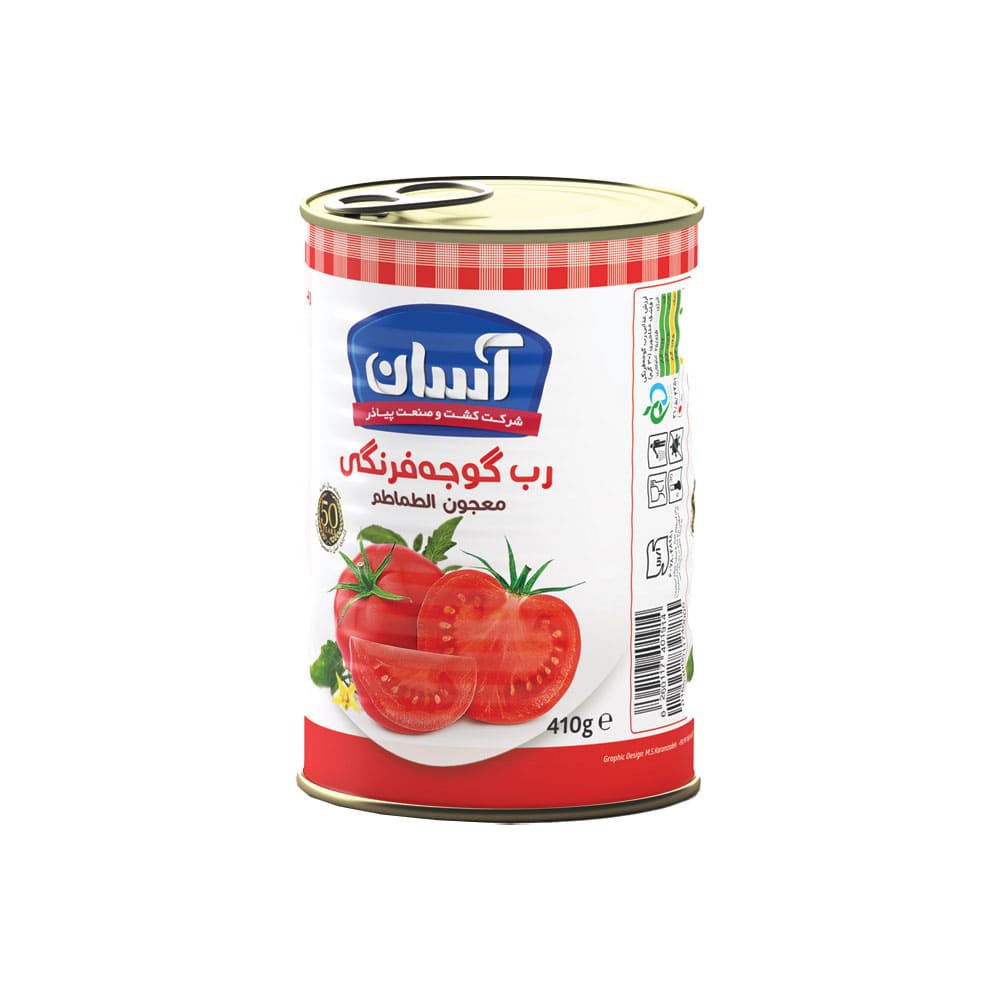 رب گوجه فرنگی قوطی 410 گرمی آسان