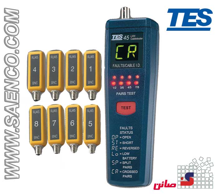 تستر شبکه حرفه ای مدل TES-45A ساخت کمپانی TES تایوان