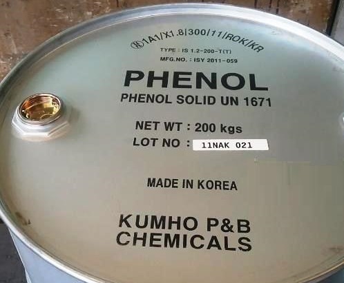 فروش فنول (فنل) Phenol Kumho Korea بشكه اصفهان و تهران