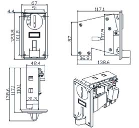 CPU GL145 پذیرنده سکه ساده