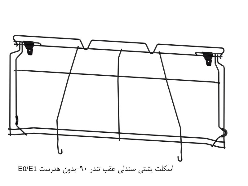 اسکلت هاي کفي و پشتي صندلي عقب