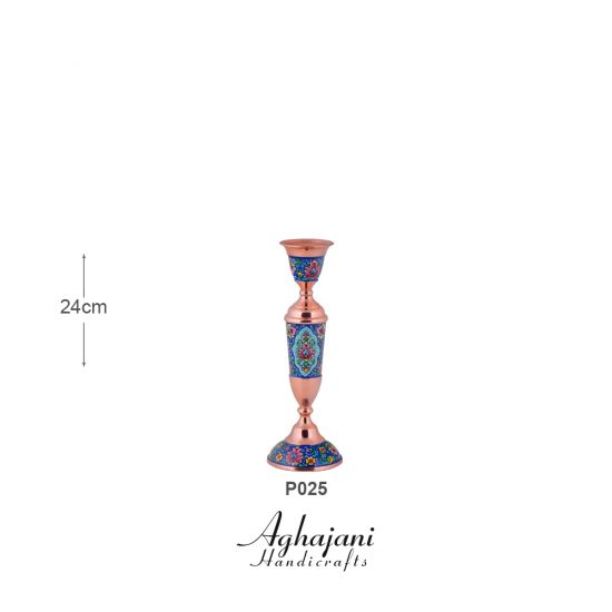 شمعدان بزرگ مس و پرداز برند آقاجانی