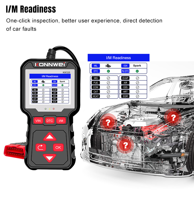 اسکنر یونیورسال KONNWEI KW320 obdii car