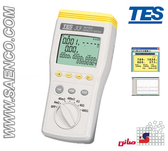 تستر باطری دیجیتال مدل TES-33S ساخت کمپانی TES تایوان