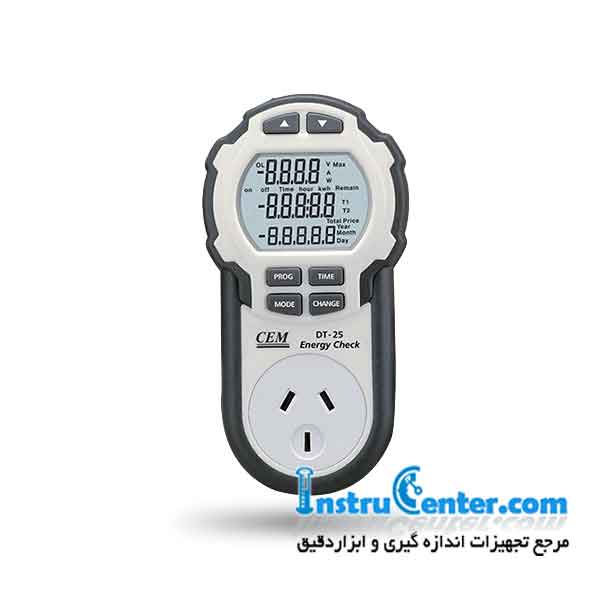 وات متر پریز دار با دو شاخه 220 V مدل CEM DT-25