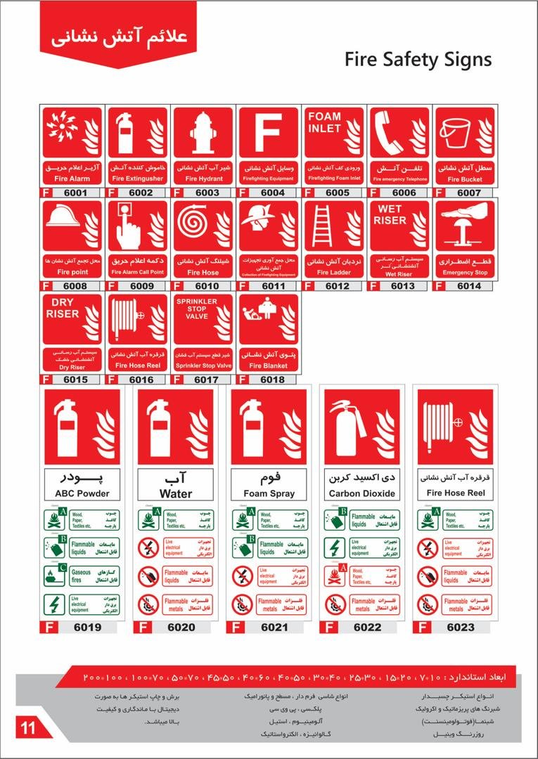 علائم آتش نشانی