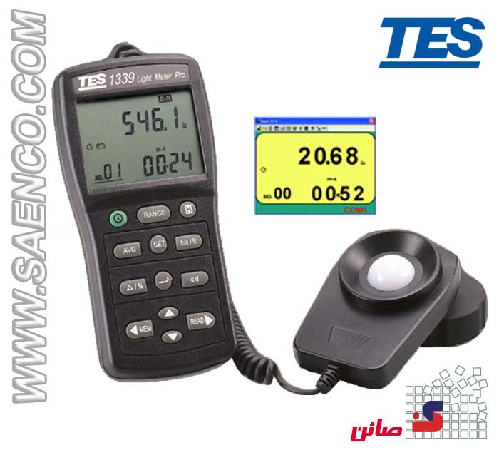 لوکس متر دیتالاگر مدل TES-1339Rساخت کمپانی TES تایوان