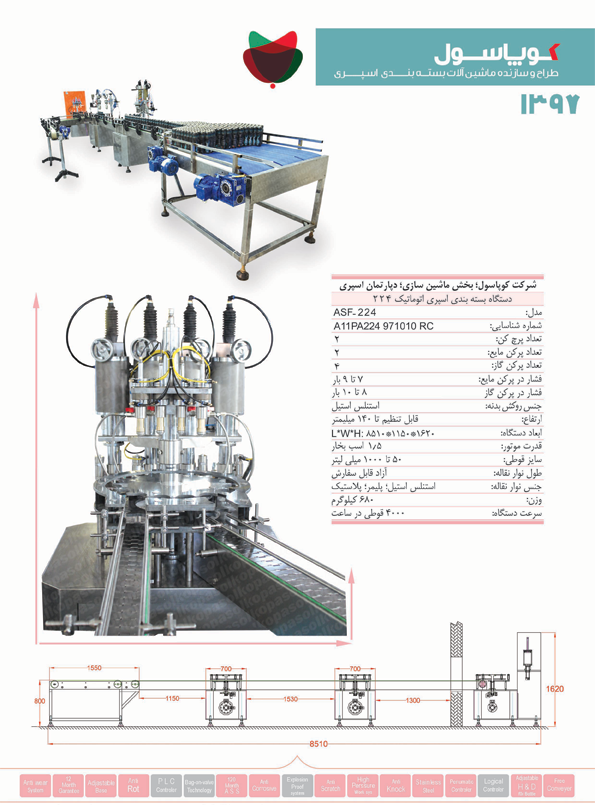 دستگاه پرکن اسپری ASF-224