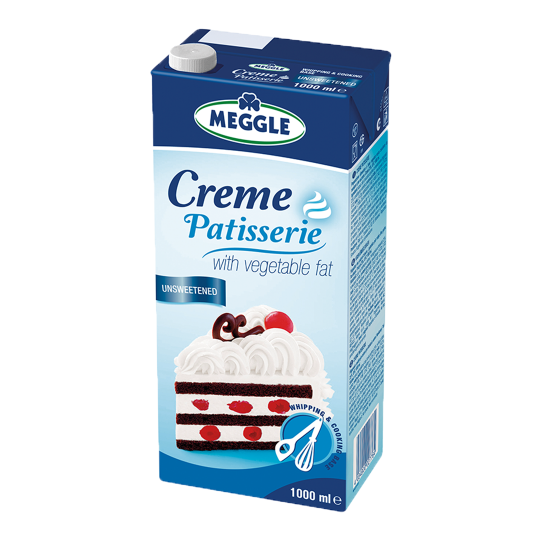 Creme Patisserie Confectionery whipped cream, unsweetened, UHT, with 25% fat, 1 l