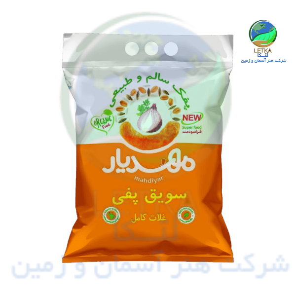 S14-1-11-سویق پفی غلات خانواده(500گرمی) پفک طعم پیاز و جعفری 