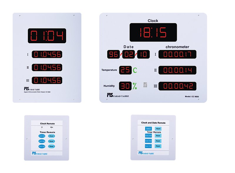 ساعت و سه کرنومتر دیجیتال اتاق عمل